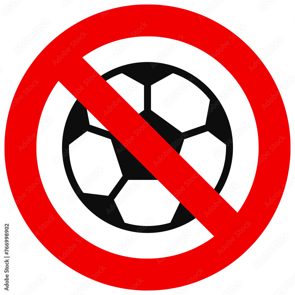 No ball games allowed sign icon isolated No ball games allowed sign icon isolated