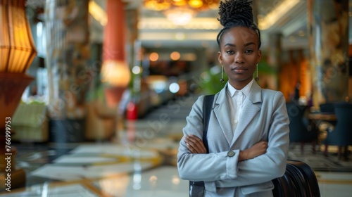 Businesswoman on a business trip