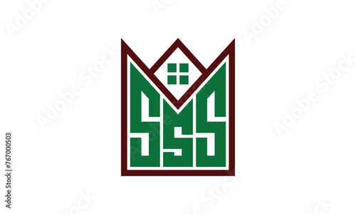 SSS initial letter builders real estate logo design vector. construction, housing, home marker, property, building, apartment, flat, compartment, business, corporate, house rent, rental, commercial
