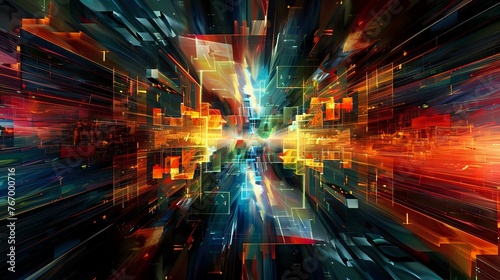 Eye-Catching Digital Design: Abstract Background for Technology Enthusiasts photo