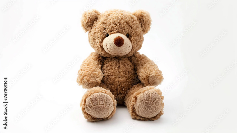 Obraz premium Cute teddy bear isolated on white background.