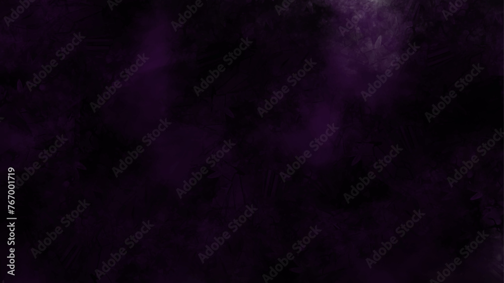 abstract dark purple watercolor grunge background.	Colorful smoke close-up on a black background,	