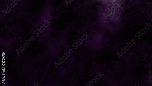 abstract dark purple watercolor grunge background. Colorful smoke close-up on a black background, 