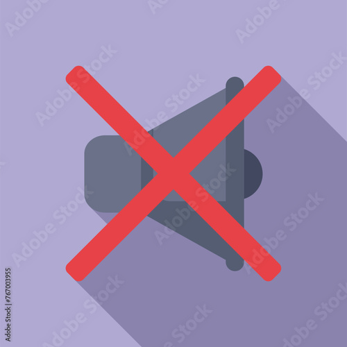 Mute sound icon flat vector. Deafness acoustic implant. Learning new world