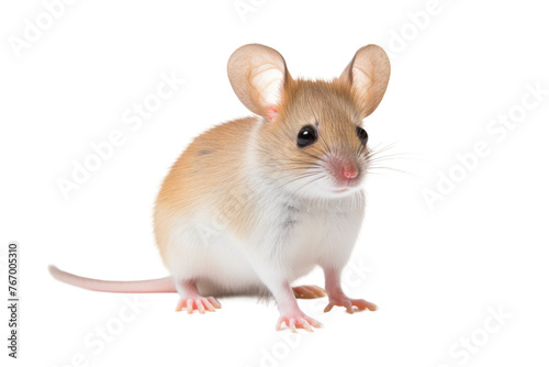 Brown and White Mouse on White Background. On a Clear PNG or White Background. © Masood
