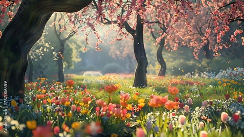 Ultra-Realistic Spring Scene: Capturing Nature's Beauty with Incredible Detail