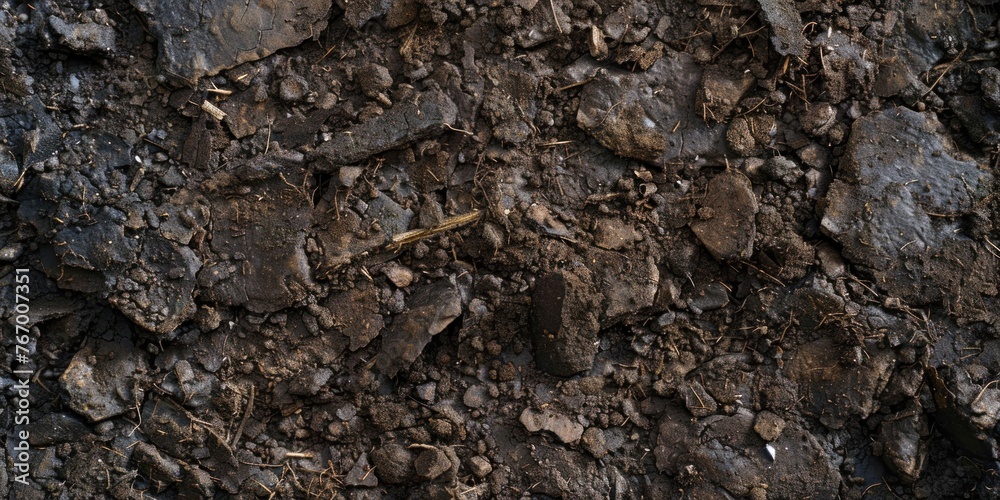 Rich Organic Soil Texture Close-Up Rich Organic Soil Texture Close-Up