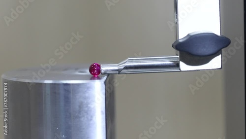 coordinate-measuring machine CMM device measuring geometry of physical metal steel tool component objects by sensing points on the surface of part accuracy manufacturing and assembly processes to test