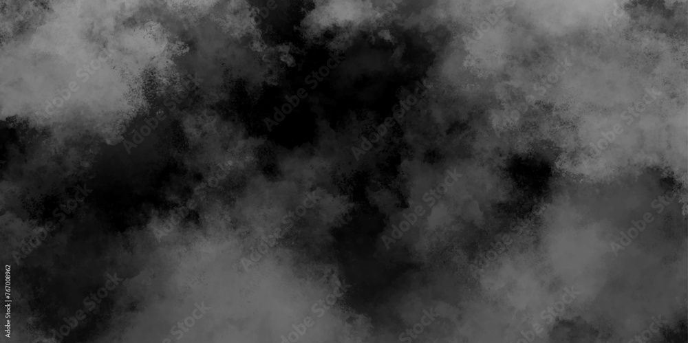 Gray smoke or fog color isolated on transparent dark background. Abstract Gray powder explosion with particles. Colorful dust cloud explode, paint holi, mist smog effect. Realistic vector illustration