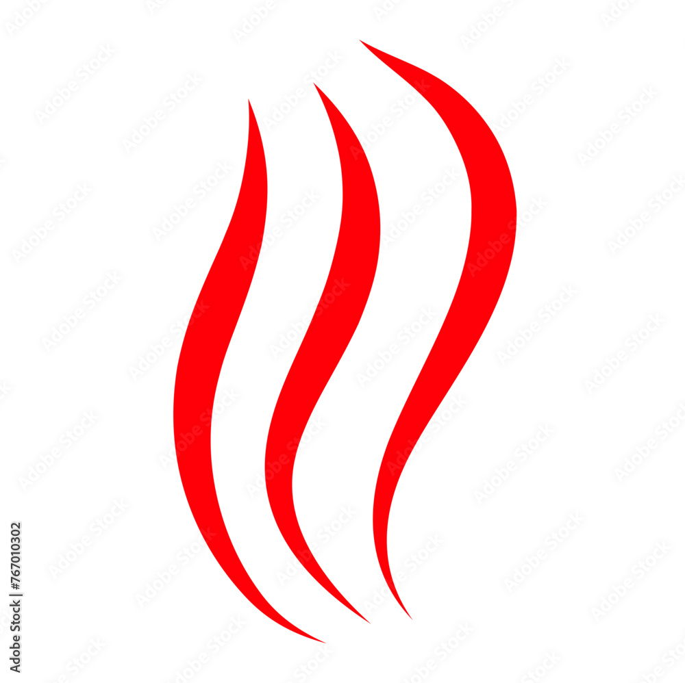 The red smoke icon indicates heat