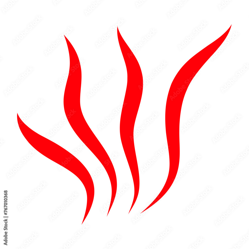 The red smoke icon indicates heat The red smoke icon indicates heat