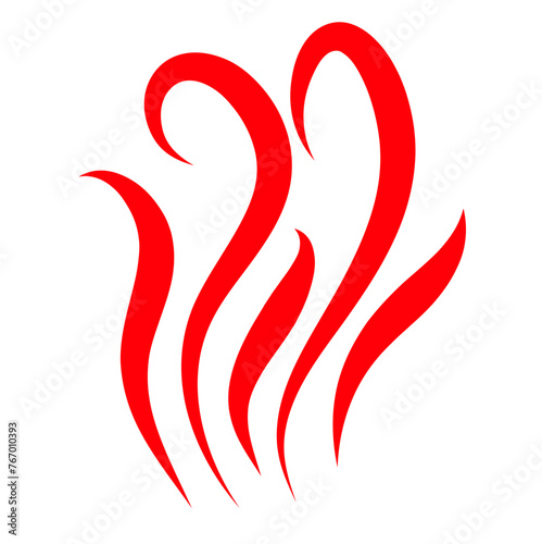 The red smoke icon indicates heat