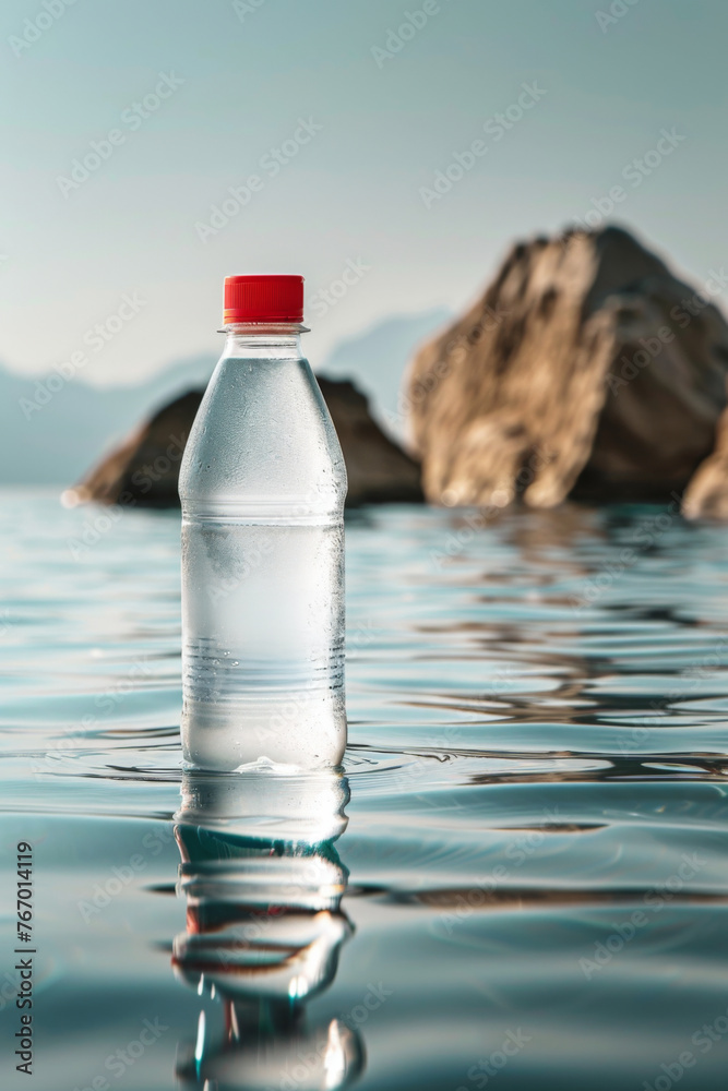 bottle of water on a beach bottle of water on a beach