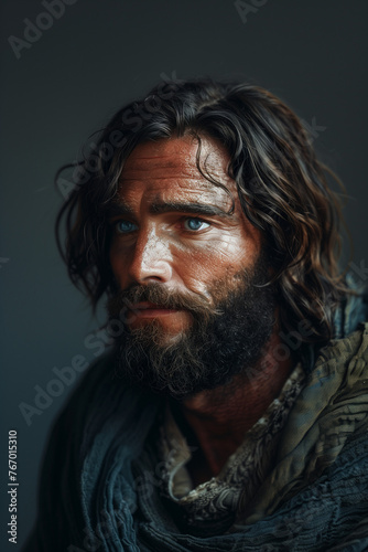 Portrait of Jesus- religious leader revered in Christianity, one of the world’s major religions. He is regarded by most Christians as the Incarnation of God.  © Mykhaylo