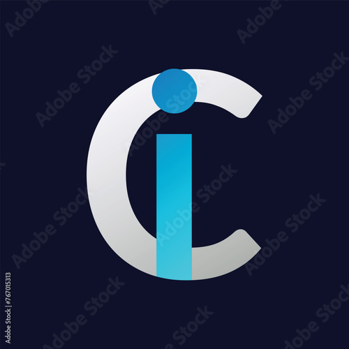iC Letter Logo Template Illustration Design.