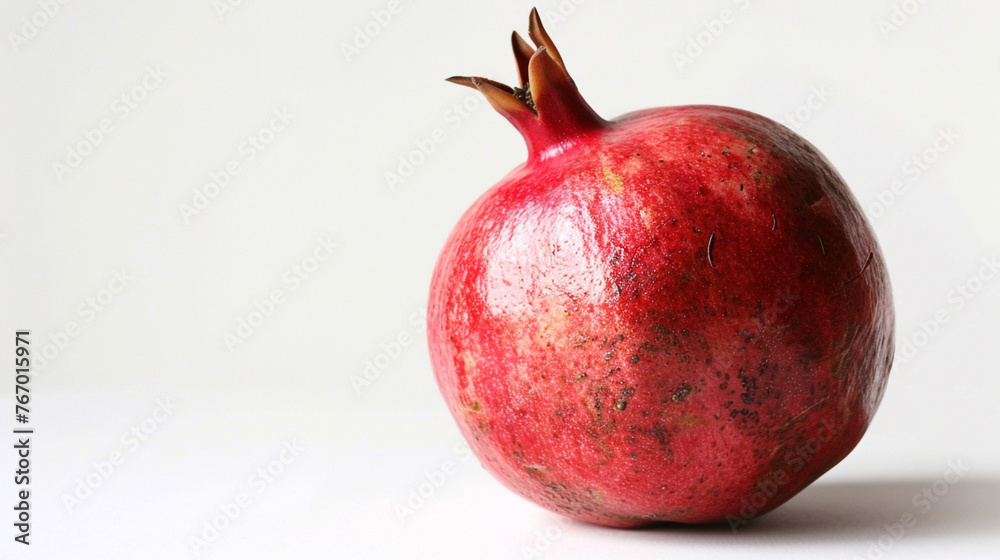 Tempting pomegranate isolated on a clean white backdrop. Tempting pomegranate isolated on a clean white backdrop.