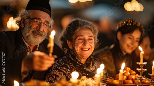 Table Filled With Lit Candles
