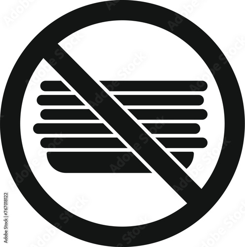 No eat pancakes icon simple vector. Organic food product. Gluten intolerance