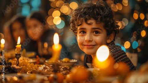Table Filled With Lit Candles