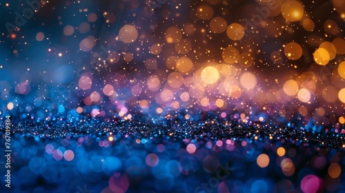 Blurry Blue and Yellow Lights