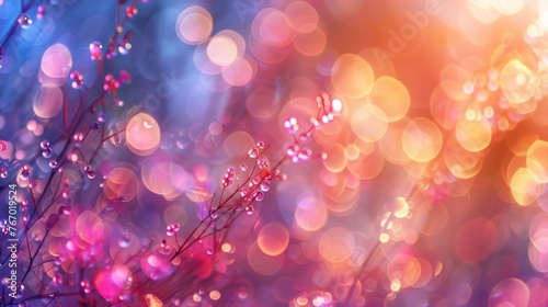 Blurry Blue and Pink Background