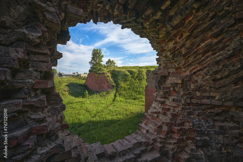 View from the ruined Babruysk fortress in Belarus