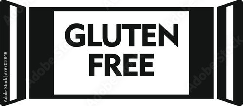 Gluten free bar pack icon simple vector. Fast food. Healthy person diet meal