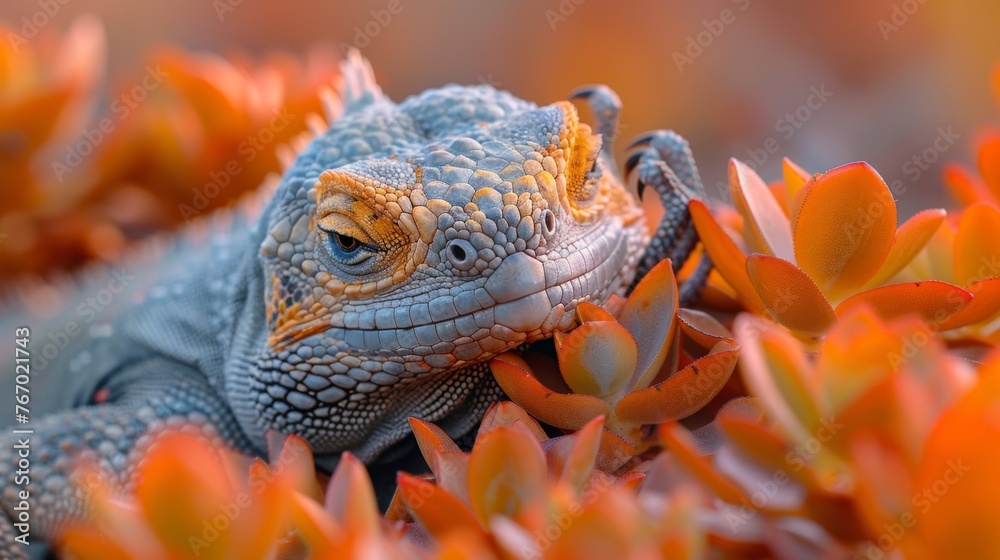 Fototapeta premium iguana on a tree