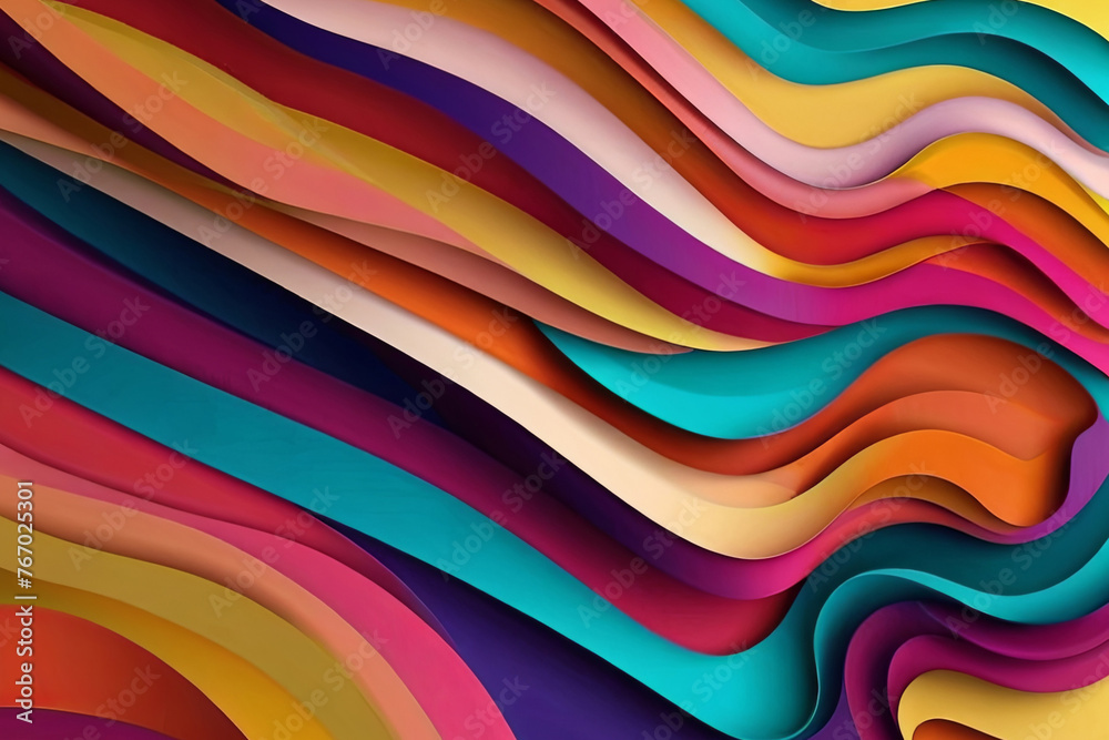 Dynamic papercut layers gradient background with colorful abstract waves. Perfect for vibrant designs. Dynamic papercut layers gradient background with colorful abstract waves. Perfect for vibrant designs.