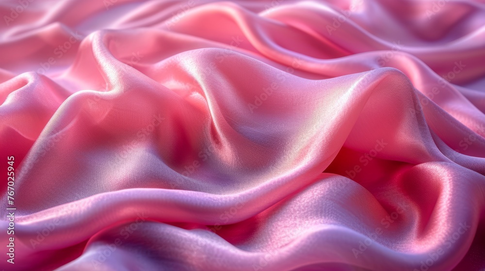 Fototapeta premium A close-up of a pink cloth with a soft feel to its fabric