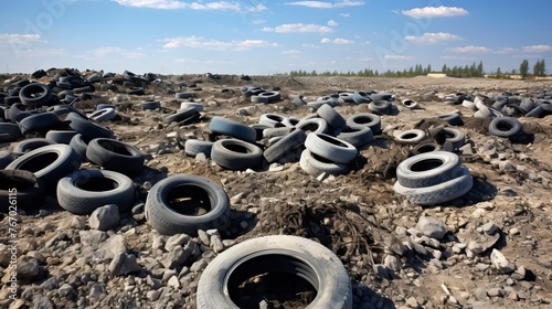 Landfill for recycling worn-out car tires