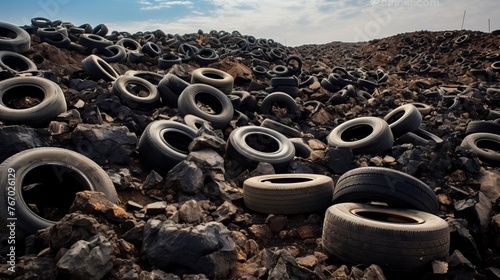 Landfill for recycling worn-out car tires