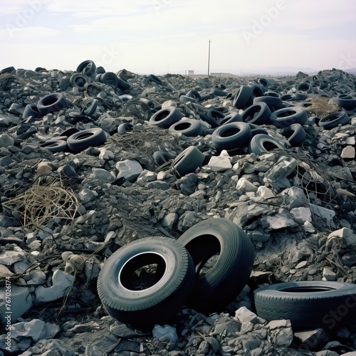 Landfill for recycling worn-out car tires