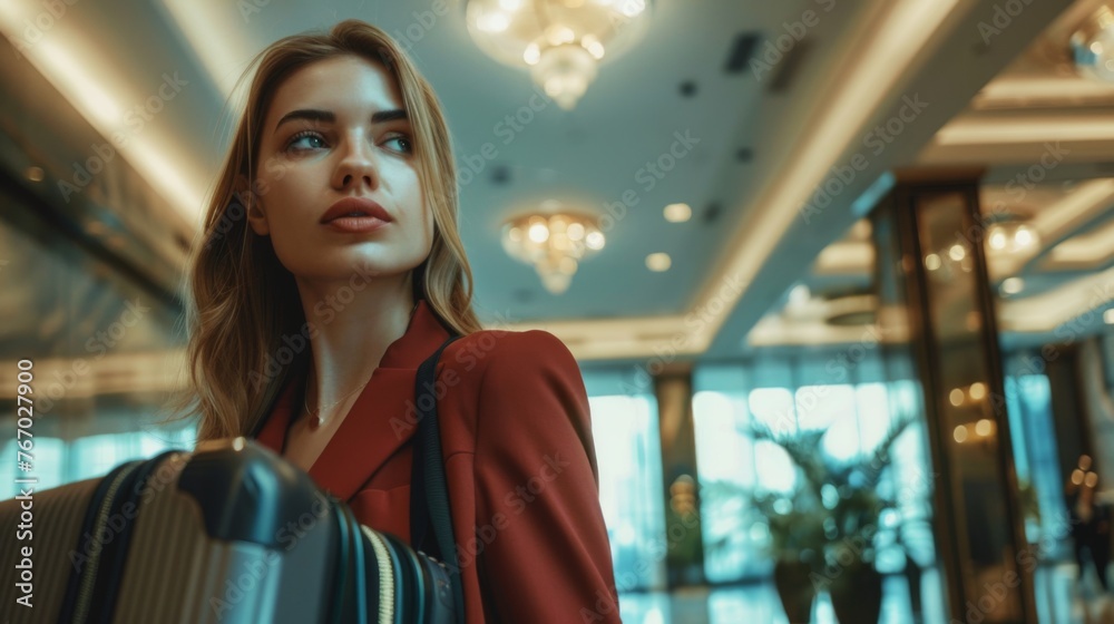 Businesswoman on a business trip Businesswoman on a business trip
