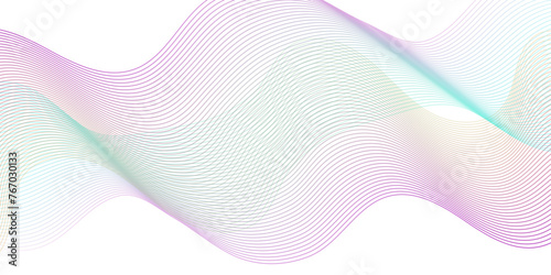  Abstract pink digital blend wave lines and technology background. Modern pink and blue flowing wave lines and glowing moving lines. Futuristic technology and sound wave lines background.