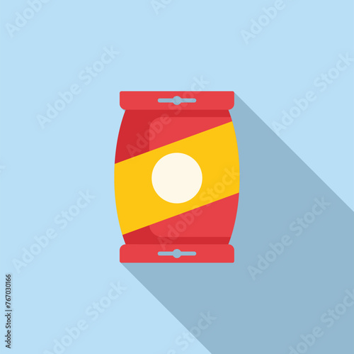 Vending machine snack icon flat vector. Food package. Lunch product
