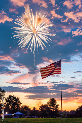 Flag Day Fireworks: An night Spectacle