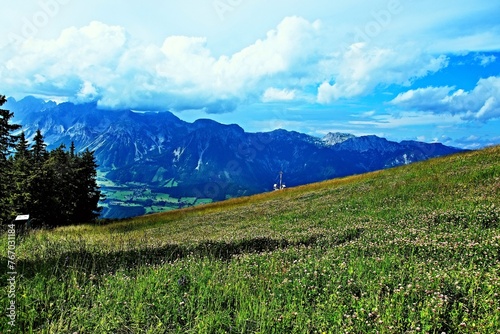 Austrian Alps- view of the Dachstein from Planai