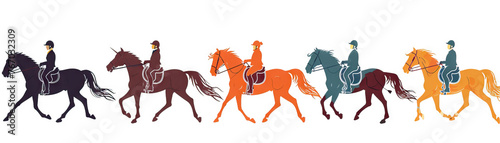 Horseback Riding Riders: Galloping, Trotting, and Equestrian Skills © Lila Patel