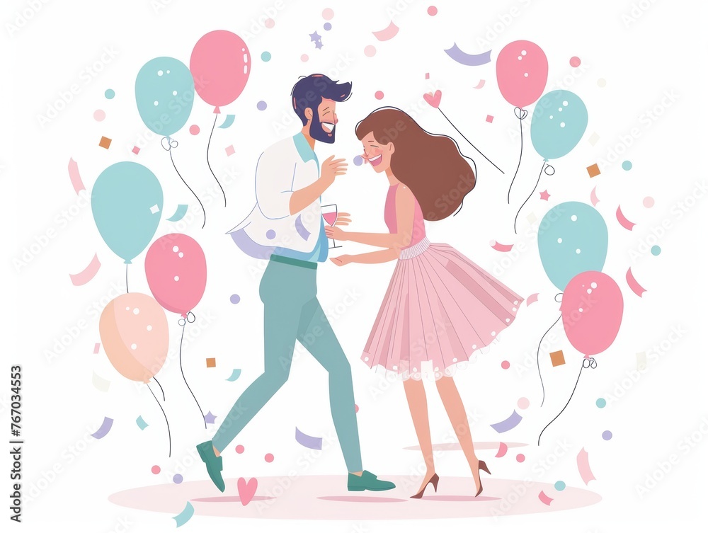 Adult Celebrating at Bachelor(ette) Party with Guest of Honor Generative AI Adult Celebrating at Bachelor(ette) Party with Guest of Honor Generative AI