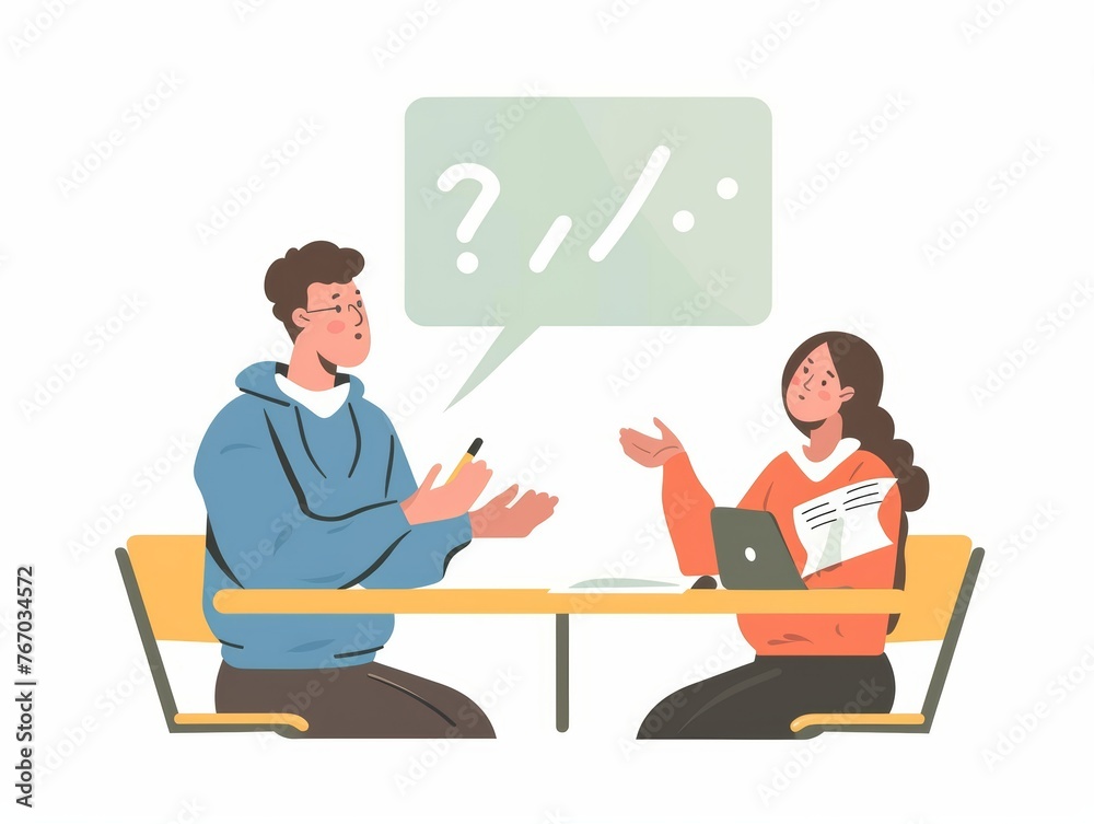 Health-conscious Adult Asking Questions at College Lecture with Pastel Colors Generative AI Health-conscious Adult Asking Questions at College Lecture with Pastel Colors Generative AI