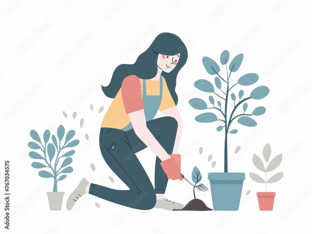 Company Volunteer Event: Adult Planting Trees and Serving Meals Generative AI Company Volunteer Event: Adult Planting Trees and Serving Meals Generative AI