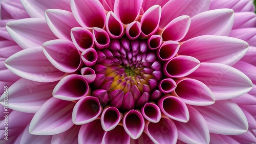 Abstract macro pink dahlia flower with stunning petal pattern