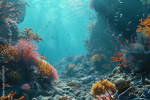 coral reef with fish