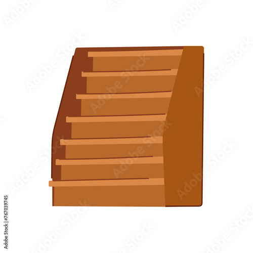 shelf magazine rack cartoon. display book, store bookcase, blank supermarket shelf magazine rack sign. isolated symbol vector illustration