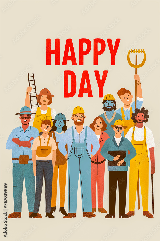 Obraz premium United Workforce Celebrates Labor Day