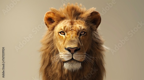 The lion is the king of the jungle. He is a powerful and majestic creature. His golden mane is a symbol of his strength and virility.