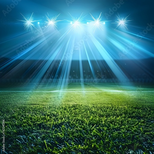 Dynamic Spotlighted Soccer Stadium Arena for Match Championship Competition