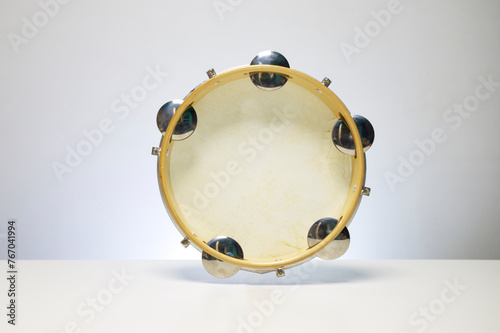 Tambourine isolated on white background 