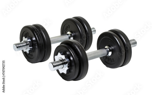 Strength Training Essentials: Dumbbells isolated on transparent Background